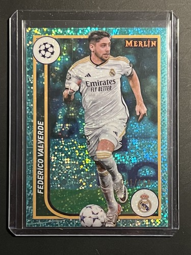Federico Valverde 2024 Topps Chrome Merlin Aqua Refractor /199