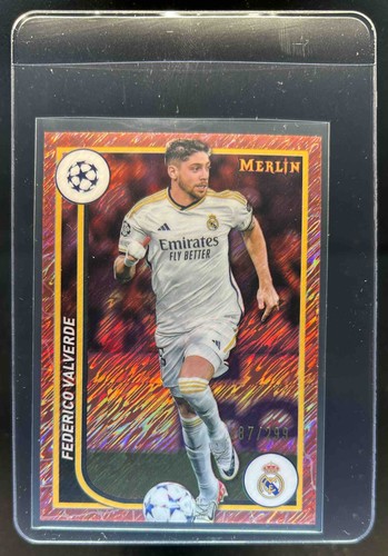 Federico Valverde 2023 Topps Chrome Merlin Rose Gold Shimmer /299
