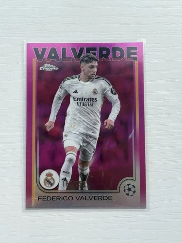 Federico Valverde 2024 Topps Chrome Pink Refractor /250