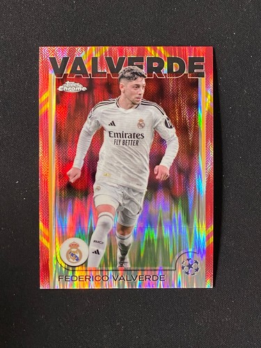 Federico Valverde 2024 Topps Chrome Red Refractor #164