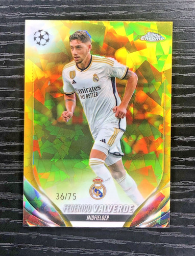 Federico Valverde 2023 Topps Chrome Sapphire Yellow /75