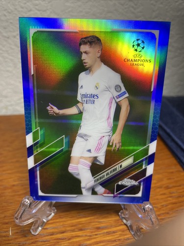 Federico Valverde 2020 Topps Chrome UCL Blue Refractor /150