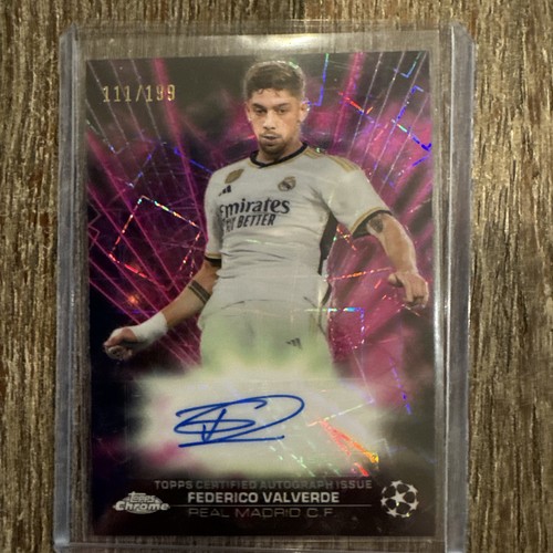 Federico Valverde 2023 Topps Chrome UEFA Club Competitions Black Lazer /199