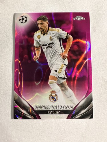 Federico Valverde 2023 Topps Chrome UEFA Club Competitions Pink Lava Refractor