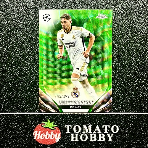 Federico Valverde 2023 Topps Chrome UEFA Green Shimmer Refractor /399