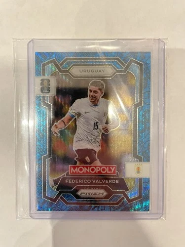 Federico Valverde 2026 Panini Copa Mundial Monopoly Onda Azul Prizm
