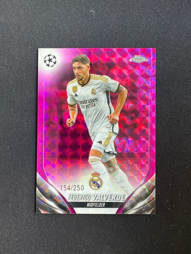 Federico Valverde 2024 Topps Cromo UCC Rosa Refractor /250