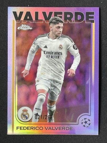 Federico Valverde 2024 Topps Cromo UCC Violeta Refractor /299