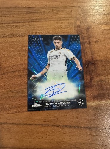 Federico Valverde 2023 Topps Cromo UEFA Blue Laser Refractor /150