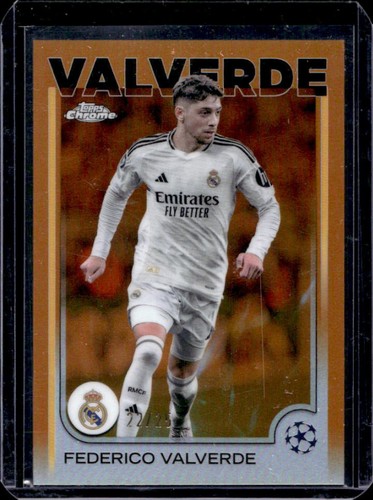Federico Valverde 2024 Topps Cromo UEFA Naranja Refractor /25