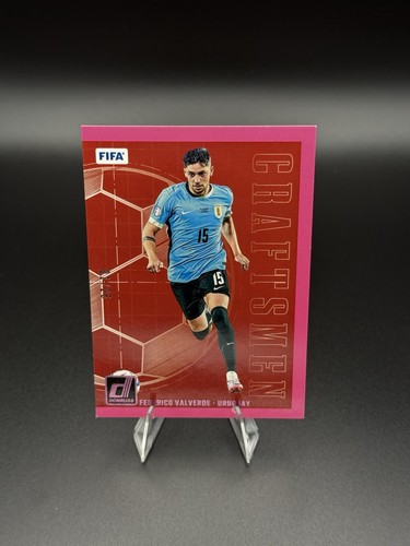 Federico Valverde 2024 Panini Donruss FIFA Pink Craftsman Bookend /25