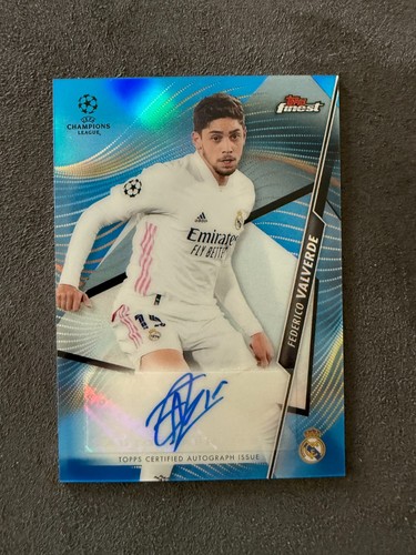 Federico Valverde 2021 Topps Finest Blue Refractor /150