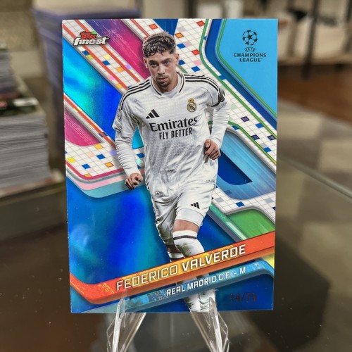 Federico Valverde 2024 Topps Finest Blue Refractor /75