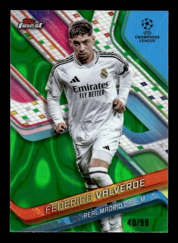 Federico Valverde 2024 Topps Finest Green Lava /99