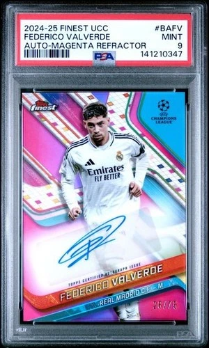 Federico Valverde 2024 Topps Finest Magenta /75