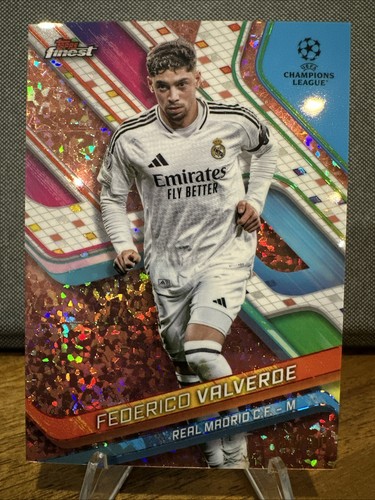 Federico Valverde 2024 Topps Finest Pink Diamond Refractor /50