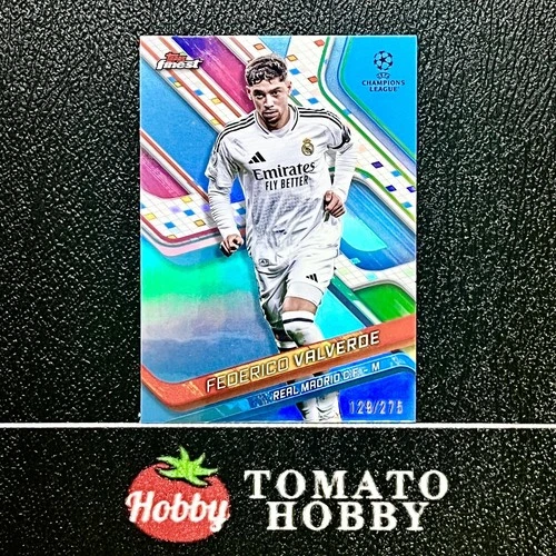 Federico Valverde 2024 Topps Finest UEFA Sky Blue Refractor /275