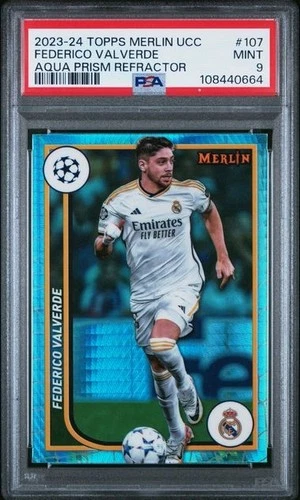 Federico Valverde 2023 Topps Merlin Chrome Aqua Prism Refractor #107