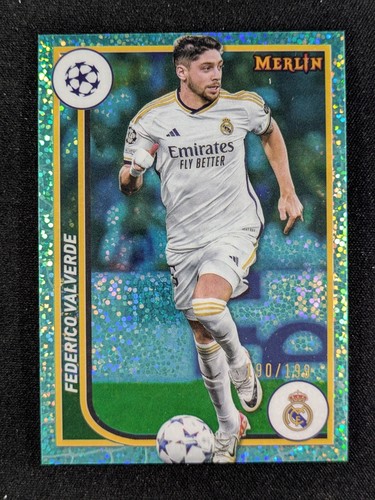 Federico Valverde 2023 Topps Merlin Chrome Aqua Speckle Refractor /199