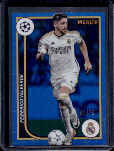 Federico Valverde 2023 Topps Merlin Chrome Blue Refractor /75