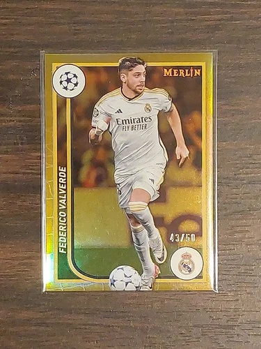 Federico Valverde 2024 Panini Merlin Chrome Gold /50