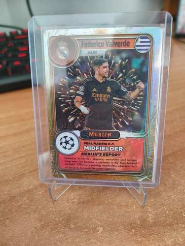 Federico Valverde 2024 Topps Merlin Chrome Gold /50