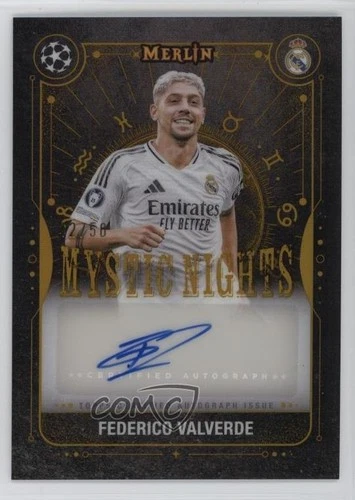 Federico Valverde 2024 Panini Merlin Chrome Gold Refractor /50