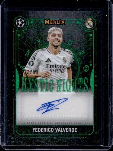 Federico Valverde 2024 Topps Merlin Chrome Green /99
