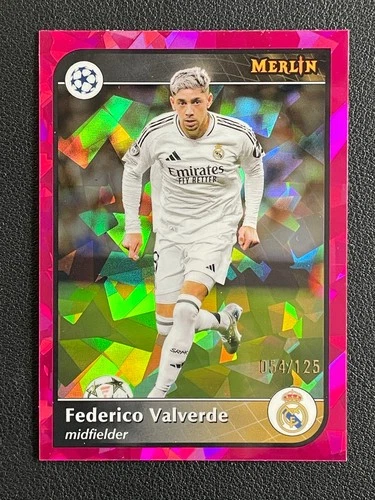 Federico Valverde 2024 Topps Merlin Chrome Magenta Atomic Refractor /125