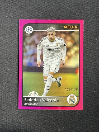Federico Valverde 2024 Topps Merlin Chrome Magenta Refractor /125