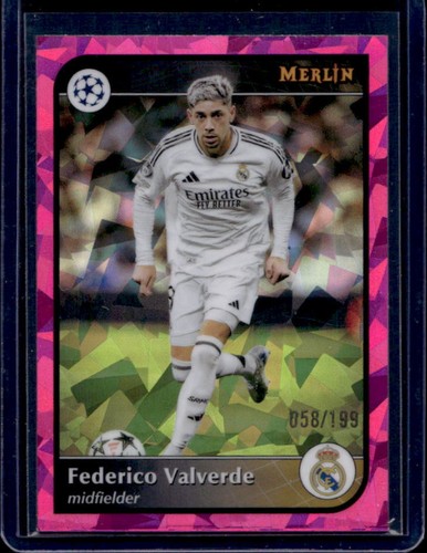 Federico Valverde 2024 Topps Merlin Chrome Pink Atomic Refractor /199