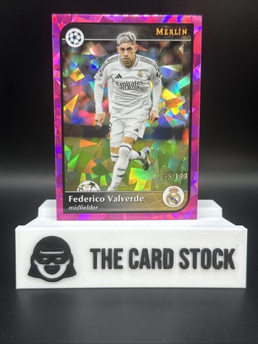Federico Valverde 2024 Topps Merlin Chrome Pink Cracked Ice /199
