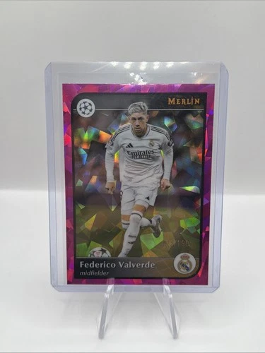 Federico Valverde 2024 Topps Merlin Chrome Pink Ice /199