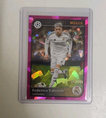 Federico Valverde 2024 Topps Merlin Chrome Pink Refractor /199
