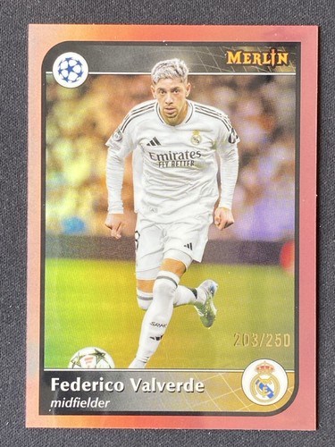 Federico Valverde 2024 Topps Merlin Chrome Pink Shimmer /250