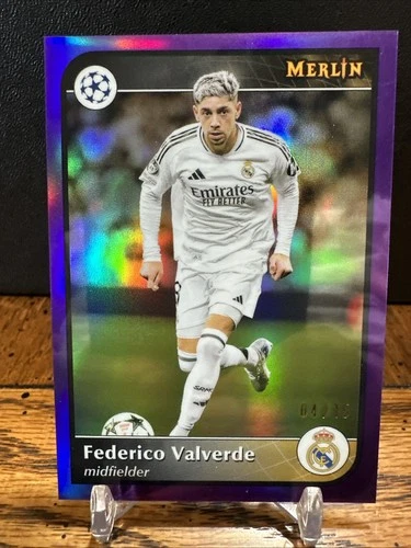 Federico Valverde 2025 Topps Merlin UEFA Purple Refractor /15
