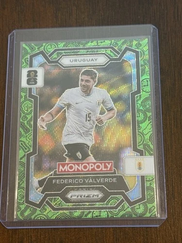 Federico Valverde 2026 Panini Monopoly Prizm FIFA World Cup 26 Green Wave Prizm
