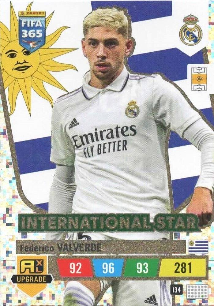 Federico Valverde 2023 Panini Adrenalyn XL FIFA 365 Upgrade