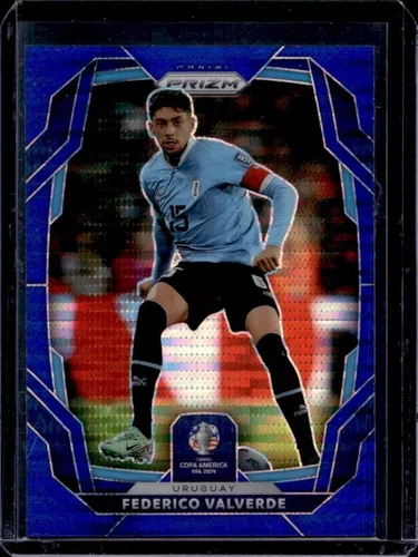Federico Valverde 2024 Panini Prizm Blue Pulsar /75