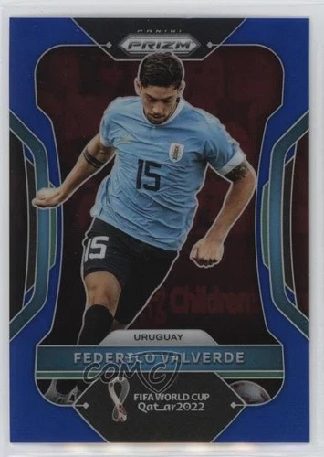 Federico Valverde 2022 Panini Prizm World Cup Blue Prizm 69/299