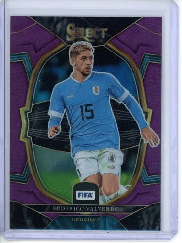 Federico Valverde 2022 Panini Select FIFA Purple Prizm 31/75