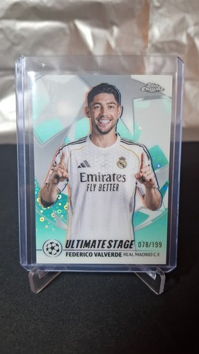 Federico Valverde 2025 Topps UCC Flagship Chrome Aqua /199