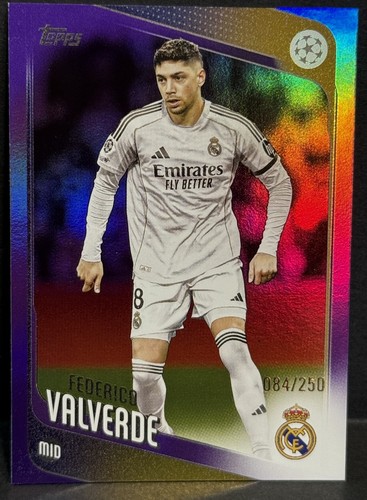 Federico Valverde 2025 Topps UEFA Clubes Competición Purple /250