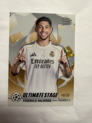 Federico Valverde 2026 Topps UEFA Ultimate Stage Chrome Gold Refractor /50