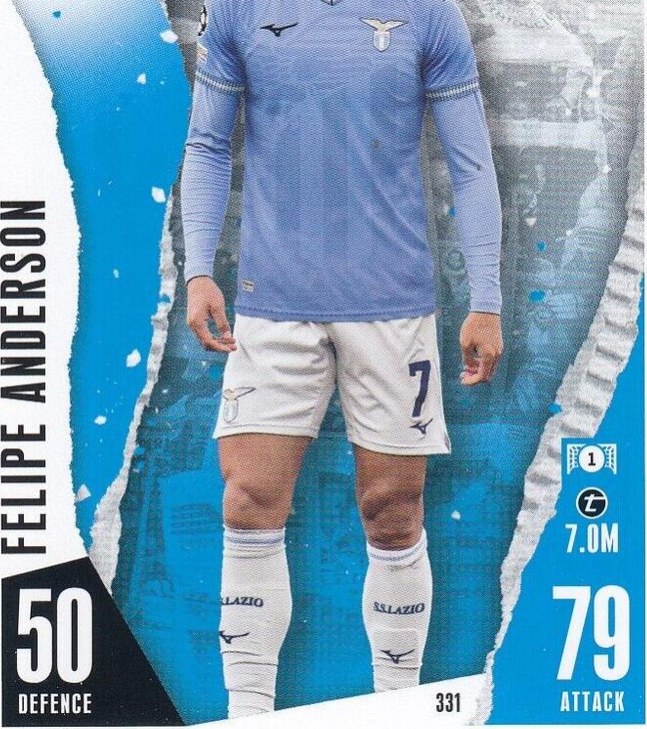 Felipe Anderson 2023 Topps Match Attax UEFA Club Competitions