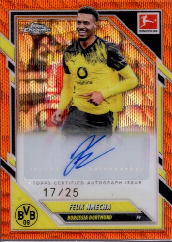 Felix Nmecha 2025 Topps Chrome Orange Wave /25