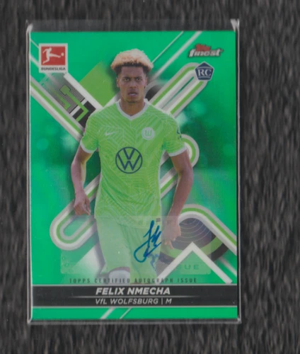 Felix Nmecha 2021 Topps Finest Green Refractor /50