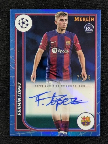Fermin Lopez 2024 Topps Chrome Merlin Blue Refractor /75