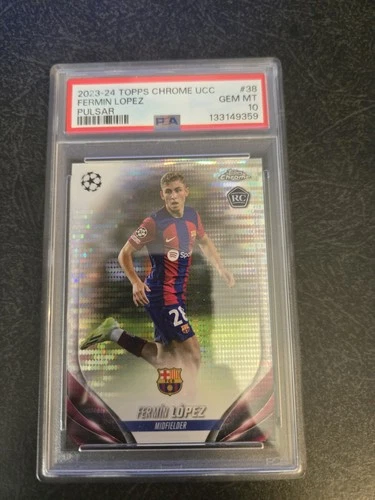 Fermin Lopez 2023 Topps Chrome UEFA Pulsar Refractor