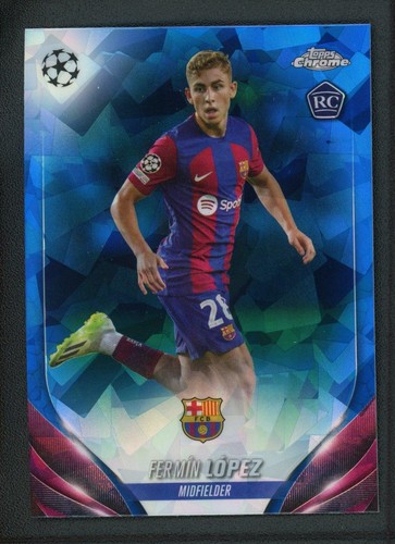 Fermin Lopez 2024 Topps Cromo UEFA Champions League Zafiro Azul